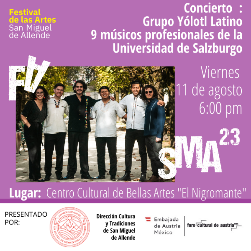 Imagen de Dirección Cultura y Tradiciones de SMA y Embajada de Austria Concierto del grupo Yolotl Latino