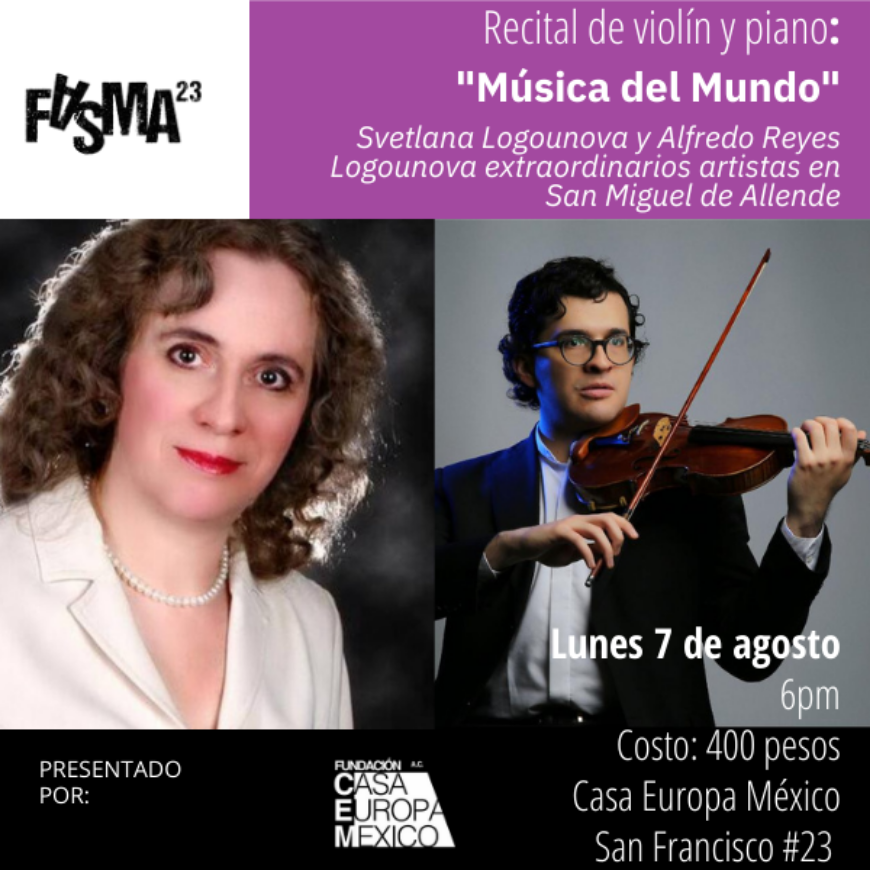 Imagen de Recital de violín y piano: "Música europea a través del piano y violín"