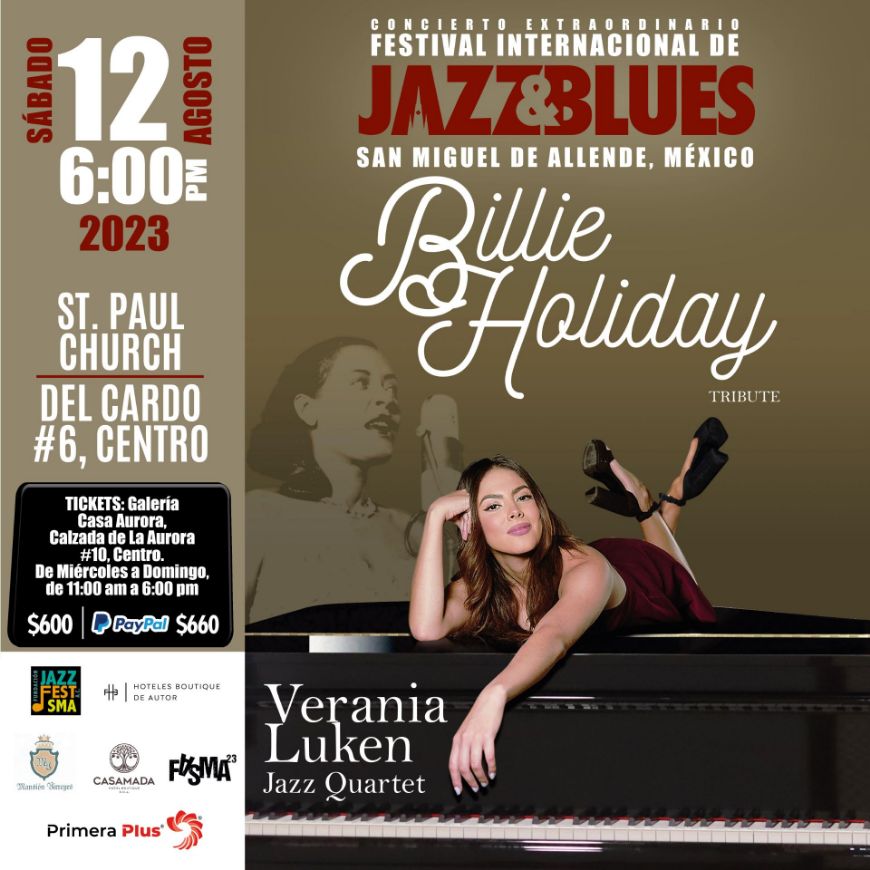 Imagen de “Tribute to Billie Holiday” Verania Luken Jazz Quartet
